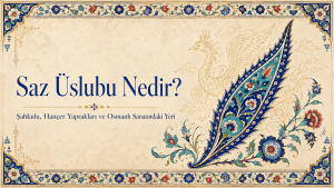 Saz Üslubu Nedir? Şahkulu, Hançer Yaprakları ve Osmanlı Sanatındaki Yeri