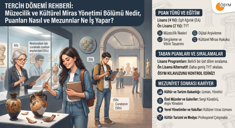 Tercih Dönemi Rehberi: Müzecilik ve Kültürel Miras Yönetimi Bölümü Nedir, Puanları Nasıl ve Mezunlar Ne İş Yapar?