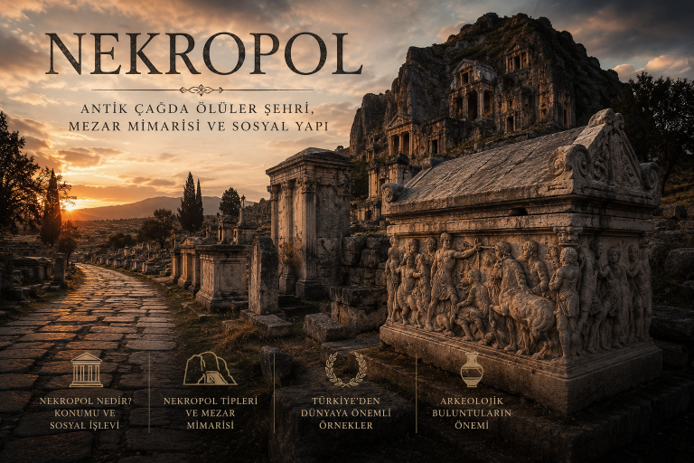 Nekropol Nedir? Antik Çağda Ölüler Şehri, Mezar Mimarisi ve Sosyal Yapı