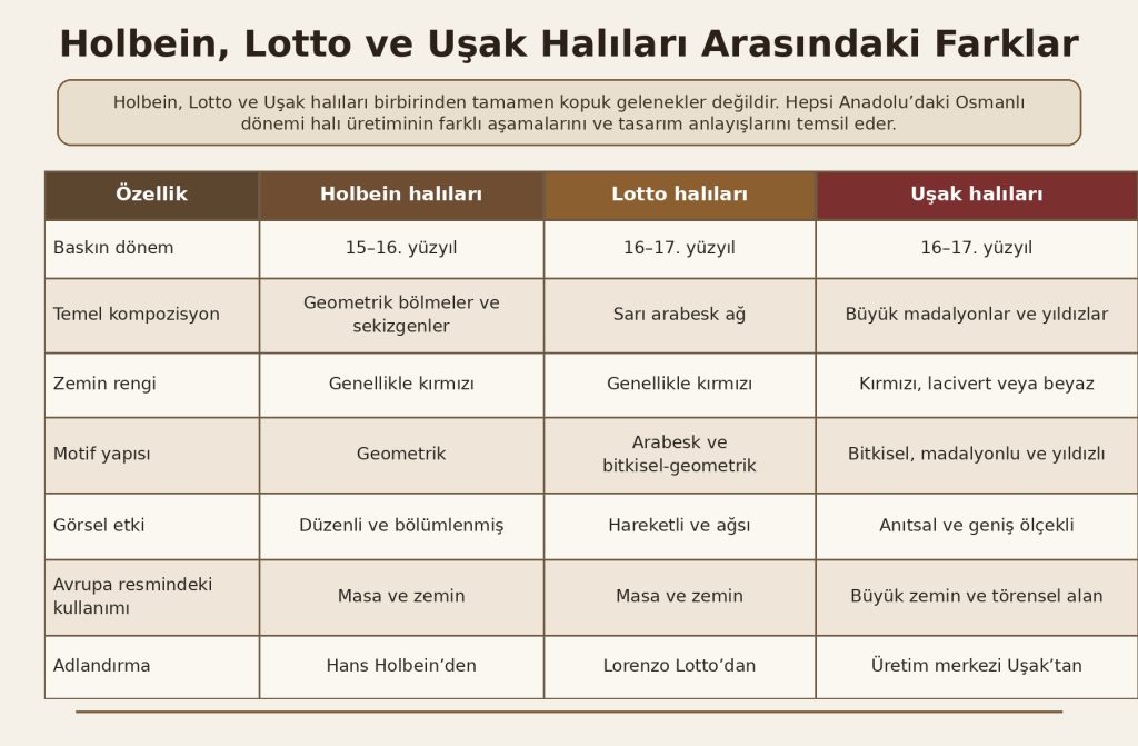 holbein lotto usak hali farklari